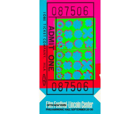 LINCOLN CENTER TICKET (FELDMAN/SCHELLMAN II.19)Color screenprint, 1967, on light wove paper, from the edition of 500, publish