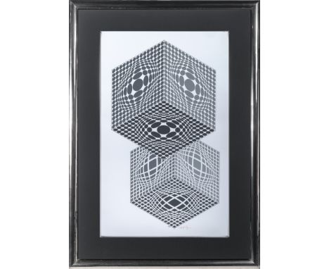 VEGA KOCKA (CHROME)Screenprint on silver foil, 1987, signed and numbered 67/150 in black felt-tip marker, published by Circle