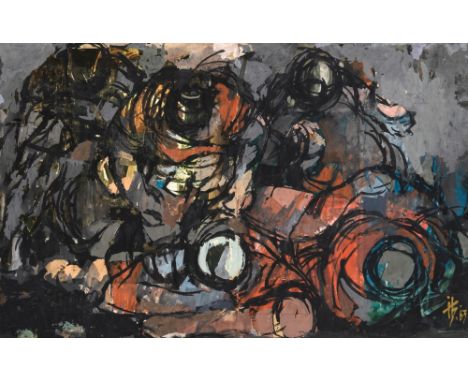 Malaysian, 1936-2009Untitled, 1963Signed with artist's mark and dated '63 (lr)Gouache on paper laid to card13 1/4 x 20 1/4 in