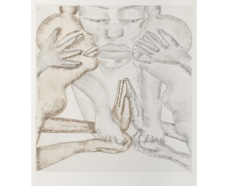 NORTHColor soft ground etching, 1992, on wove paper, signed and numbered 24/60 in pencil, from Geography, published by Lococo