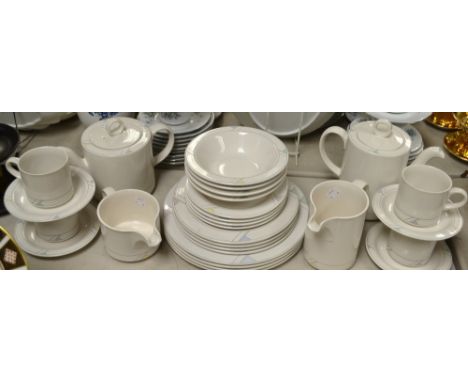 A Hornsea Fantasy breakfast set, including tea and coffee pot, bowls, plates, etc.