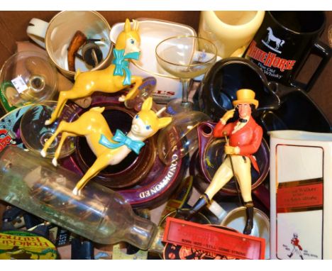 Breweriana - a collection of Wade and other advertising jugs; Babycham models, glasses, pump handle signs, ashtrays; etc 