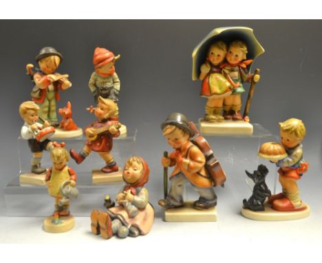 Goebel Figures - Boy With Drums; Gardening Girl; Boy With Cello; etc. (9)