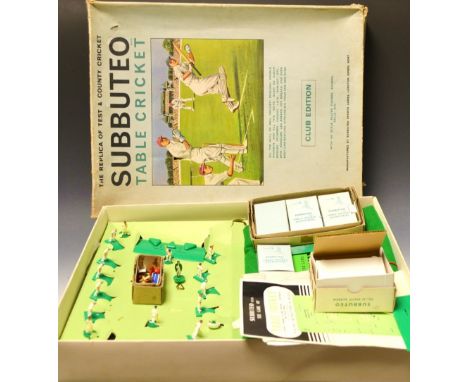 Subbuteo - Table Cricket, boxed, TC-O Sight Screen, Subbuteo OO scale fielders and accessories, comprising standard red, Aust