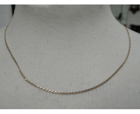 A 9ct gold anchor link chain, approx 2.7g & 18'