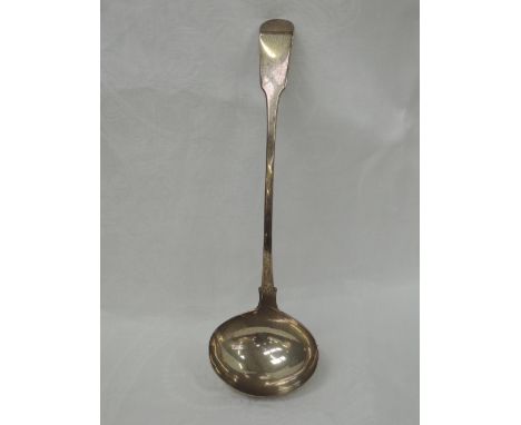 A Georgian silver ladle of traditional form, London, date worn, makers mark JBWW