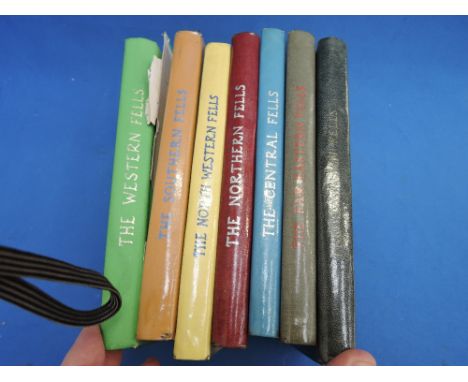 A collection of five volumes of a pictorial guide to The Lakeland Fells, by A Wainsright, Book 1,2,3,5, and 6, first editions