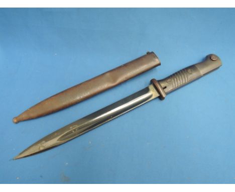 A German World War II K98 knife bayonet with scabbard