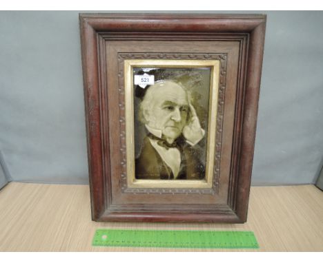 A Victorian ceramic plaque by Sherwin & Cotton, Harley Stafford 1898 having sepia portrait study image of Mendelsson