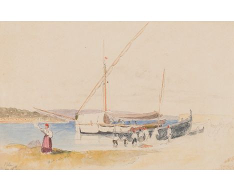 ATTRIBUTED TO ARTHUR GLENNIE (BRITISH, 1803-1890) (5)A boat at Pola
inscribed and dated '44' (lower left)
watercolour
15 x 24