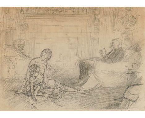 ERNEST HOWARD SHEPARD (BRITISH, 1879-1976)Auntie Maud "Do you want to be a sailor Michael?"
Michael "No"
Auntie Maud "A soldi