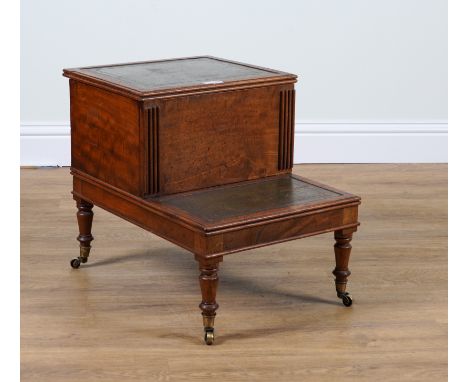 A 19TH CENTURY MAHOGANY BED STEP45cm wide; 61cm deep; 51cm high