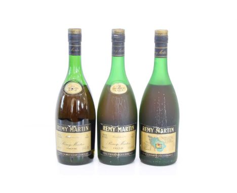 3 bottles Mixed Lot Remy Martin VSOP Cognac 3 bottles Mixed Lot Remy Martin VSOP Cognac from 1960’s/70’s including one pre-fr