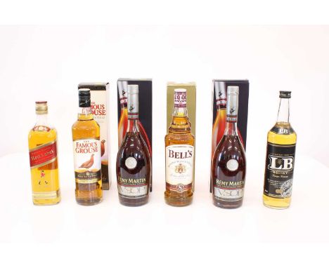 6 bottles Mixed Lot Scotch and Latvian Whisky 6 bottles Mixed Lot Scotch and Latvian Whisky with VSOP Cognac comprising: 1 bo
