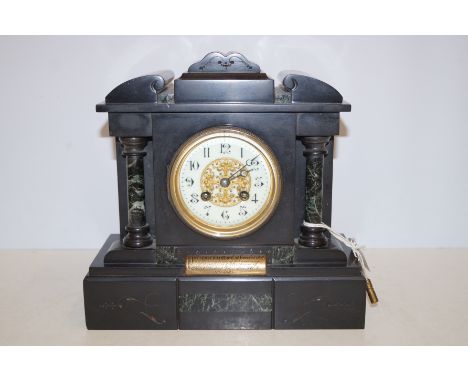 Belgium slate mantel clock 
