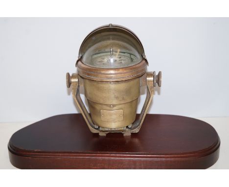 Brass ship compass 