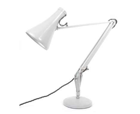 Herbert Terry - Anglepoise - A mid 20th century circa 1960s grey Herbert Terry Anglepoise lamp. The lamp having conical shade
