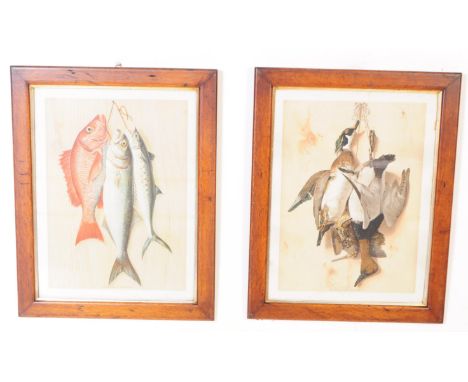 J. Ottmann - Two colour 'Fishing &amp; 'Shooting' lithograph&nbsp;prints on paper.&nbsp;The lithographs titled RED SNAPPER - 