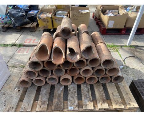 A LARGE QUANTITY OF CLAY DRAIN PIPE 