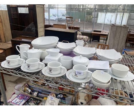 AN ASSORTMENT OF CERAMIC WARE TO INCLUDE ROYAL MOSA COFFEE CUPS AND SAUCERS ETC 