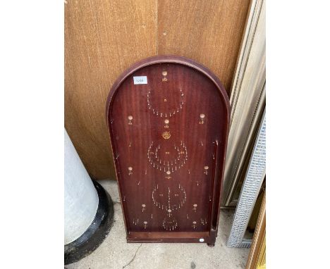 A VINTAGE WOODEN BAGATELLE GAME 