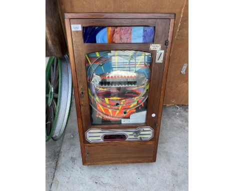 A VINTAGE BAGATELLE STYLE GAMES MACHINE 
