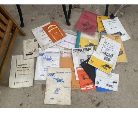 A LARGE COLLECTION OF TRACTOR USER MANUALS 