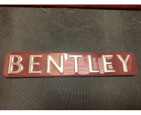 A POLYMER 'BENTLEY' SIGN 