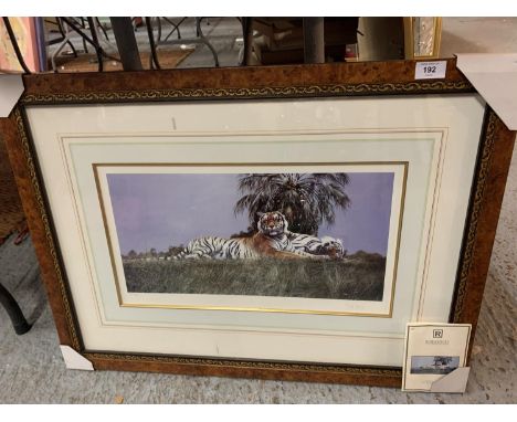A SPENCER HODGE FRAMED PRINT 'TIGERS' LIMITED EDITION 405/500 WHOLESALE PRICE £160 