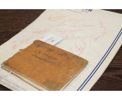 FOOTBALL INTEREST: SIR ALEX FERGUSON SIGNED AUTOGRAPH BOOK
dating to his time spent playing for Dunfermline FC, also signed b