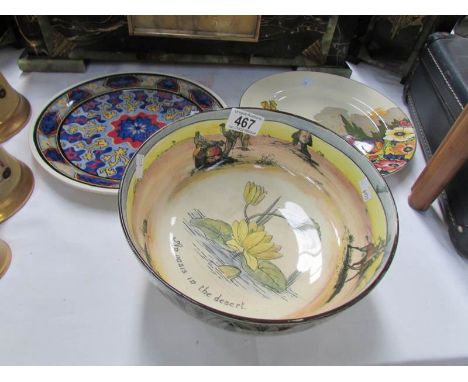 A Royal Doulton series ware dish and 2 Royal Doulton plates