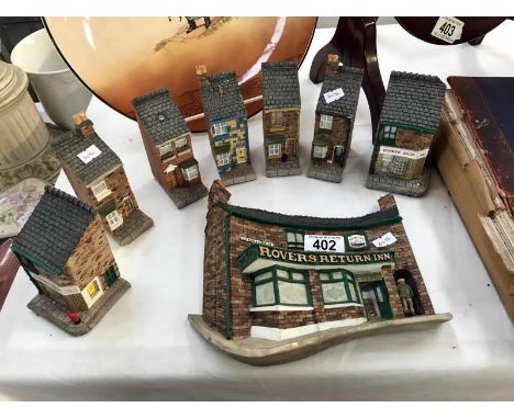 A set of Coronation Street model houses