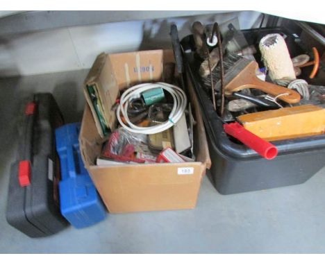 2 boxes of tools and 2 tool boxes