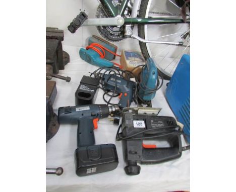 A quantity of electric hand tools