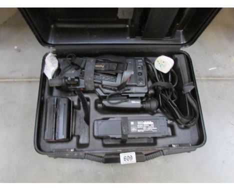 A Cased Panasonic cine camera