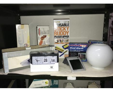A mixed lot including clock, shed alarm etc
