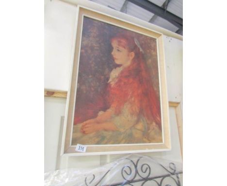 A portrait of a red haired girl