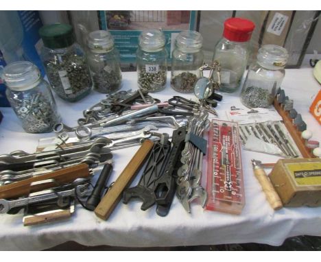 A quantity of tools, nuts, bolts etc