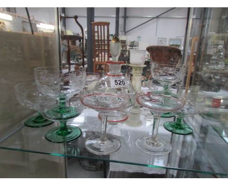 A decanter and glass ware