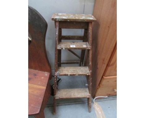 An old wooden step ladder