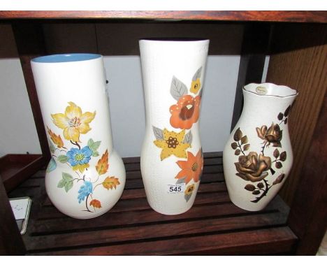 3 ceramic vases