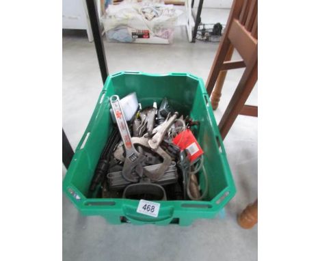 A box of assorted tools