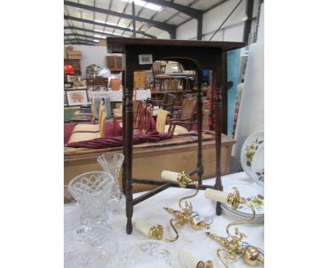 A rosewood occasional table with mother of pearl inlay