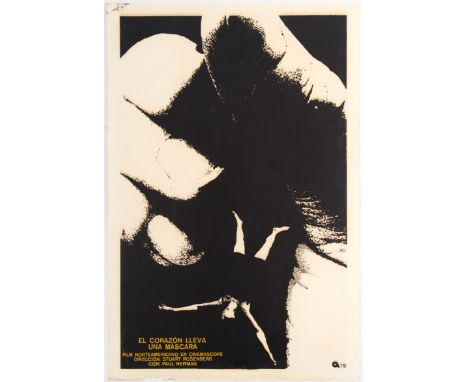 Original vintage movie poster for Cuban release of American political conspiracy melodrama WUSA (El Corazon Lleva Una Mascara