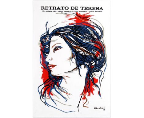 Original vintage movie poster for Cuban drama film Portrait of Teresa (Retrato de Teresa) directed by Pastor Vega starring Da