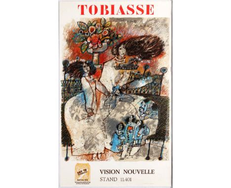 Original vintage advertising poster Tobiasse Vision Nouvelle Art 78 Washington. Good condition, small tears and creases on ma