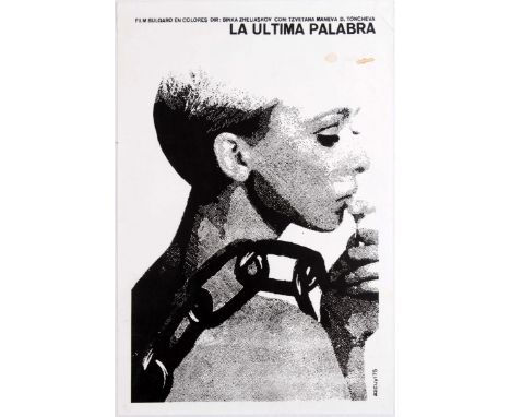 Original vintage movie poster for Cuban release of Bulgarian prisoner melodrama Last Word (La Ultima Palabra) directed by Bin