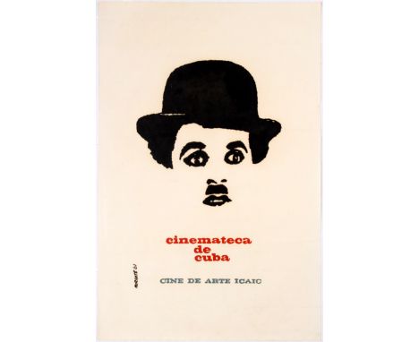 Original vintage advertising poster promoting Cuban cinema and the art of ICAIC (Instituto Cubano del Art e Industria Cinemat