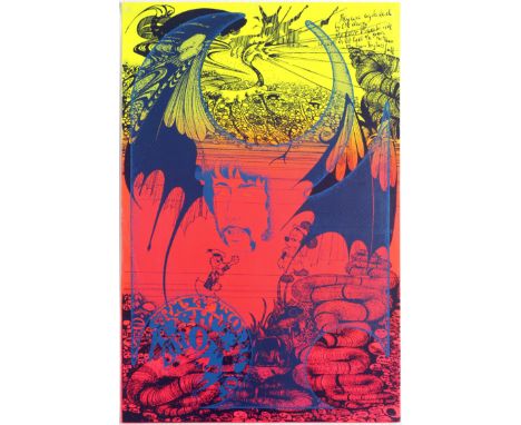 Original vintage advertising poster for The Crazy World of Arthur Brown are an English psychedelic rock band formed by singer