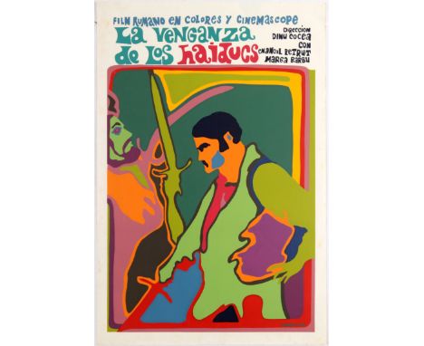 Original vintage movie poster for Cuban release of Romanian historical war action adventure melodrama La Venganza De Los Haid